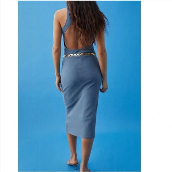Reformation Candice Body-Con Cutout Dress in Morning Glory - Picture 4 of 12